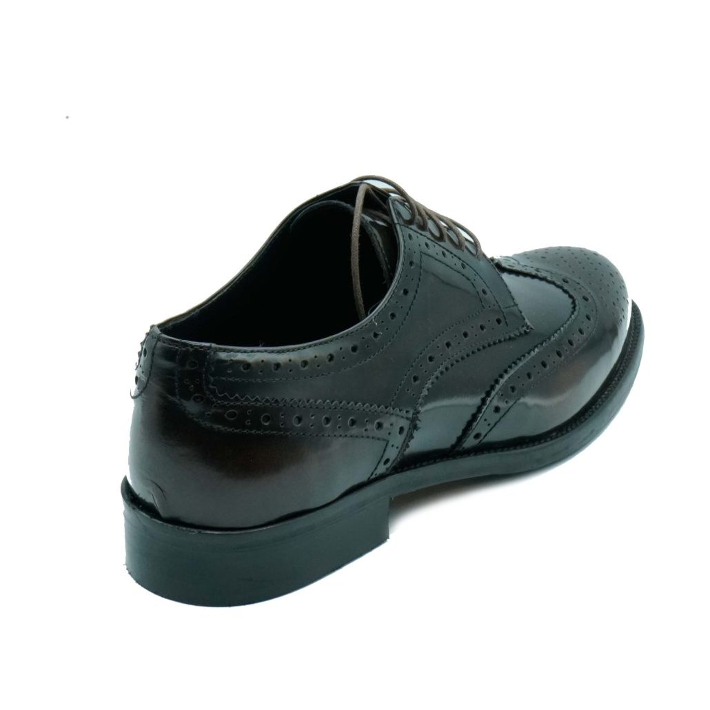 Lea Gu Scarpa In Vitello Abrasivato, Allacciatura Frontale, Lavorazione In Punta, Tacco 25mm