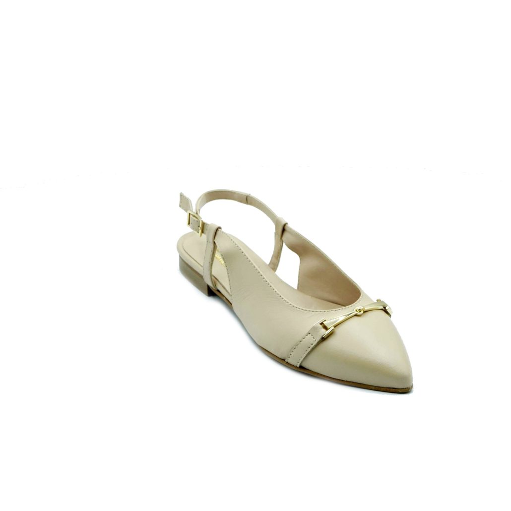Lea Gu Slingback In Nappa, Accessorio Frontale, Tacco 10mm