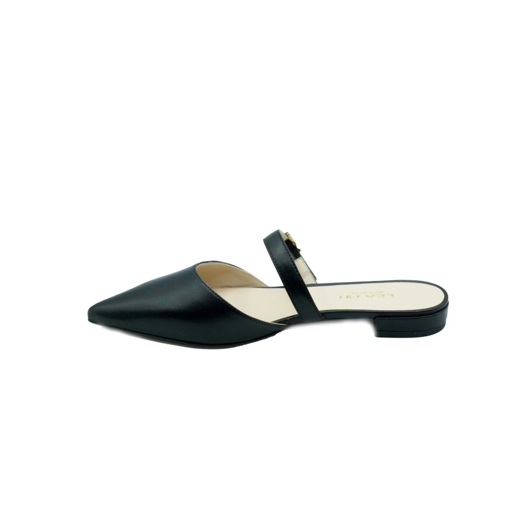 Lea Gu Slingback In Nappa, Cinturino Frontale, Tacco 10mm
