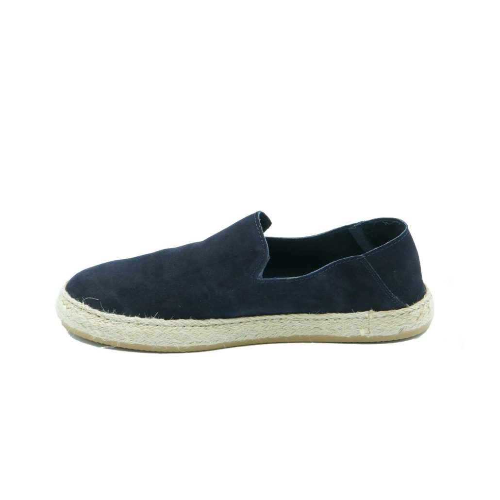 Lea Gu Slip-on Uomo In Camoscio, Fondo Corda E Gomma 20mm