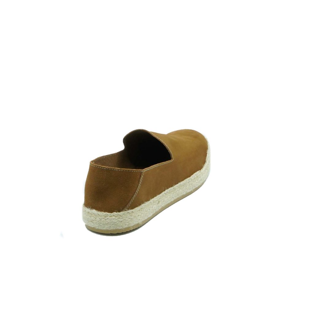 Lea Gu Slip-on Uomo In Camoscio, Fondo Corda E Gomma 20mm