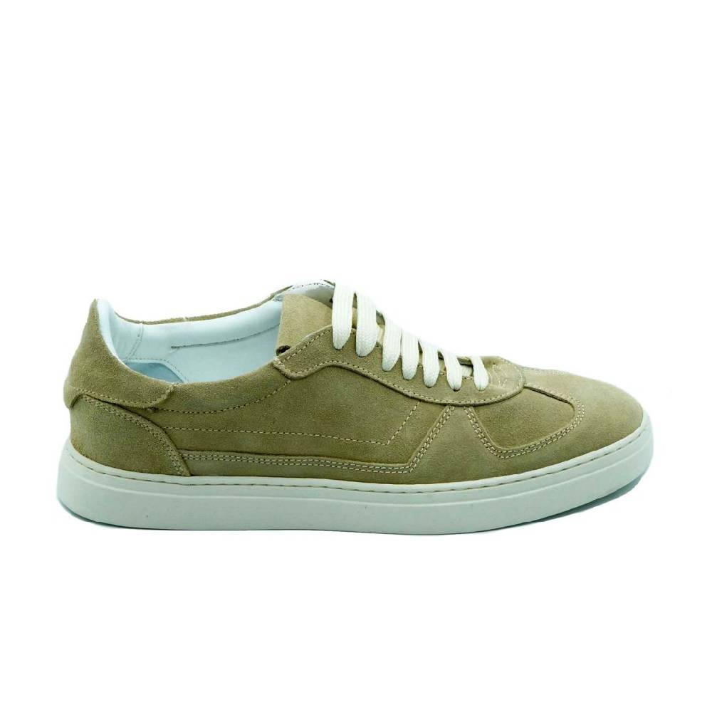 Lea Gu Sneakers In Camoscio, Allacciatura Frontale, Fondo 30mm