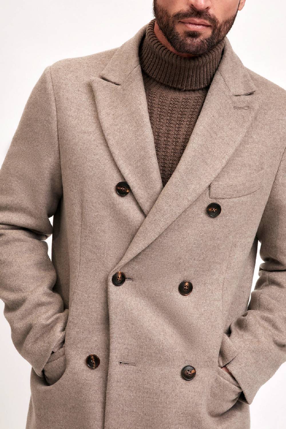 Manzoni 24 Cappotto Doppiopetto In Tessuto Cashmere Loro Piana