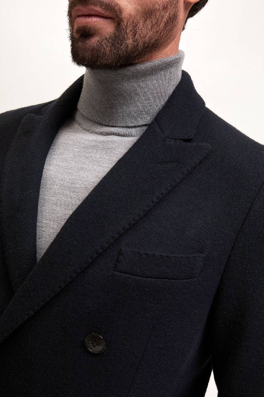 Manzoni 24 Giacca Doppiopetto Jersey In Tessuto Cashmere Loro Piana