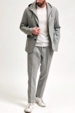 Manzoni 24 Giacca Jersey In Lana Con Davantino Staccabile