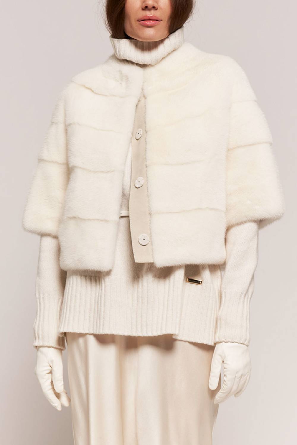 Manzoni 24 Giacca Visone Foderato Seta