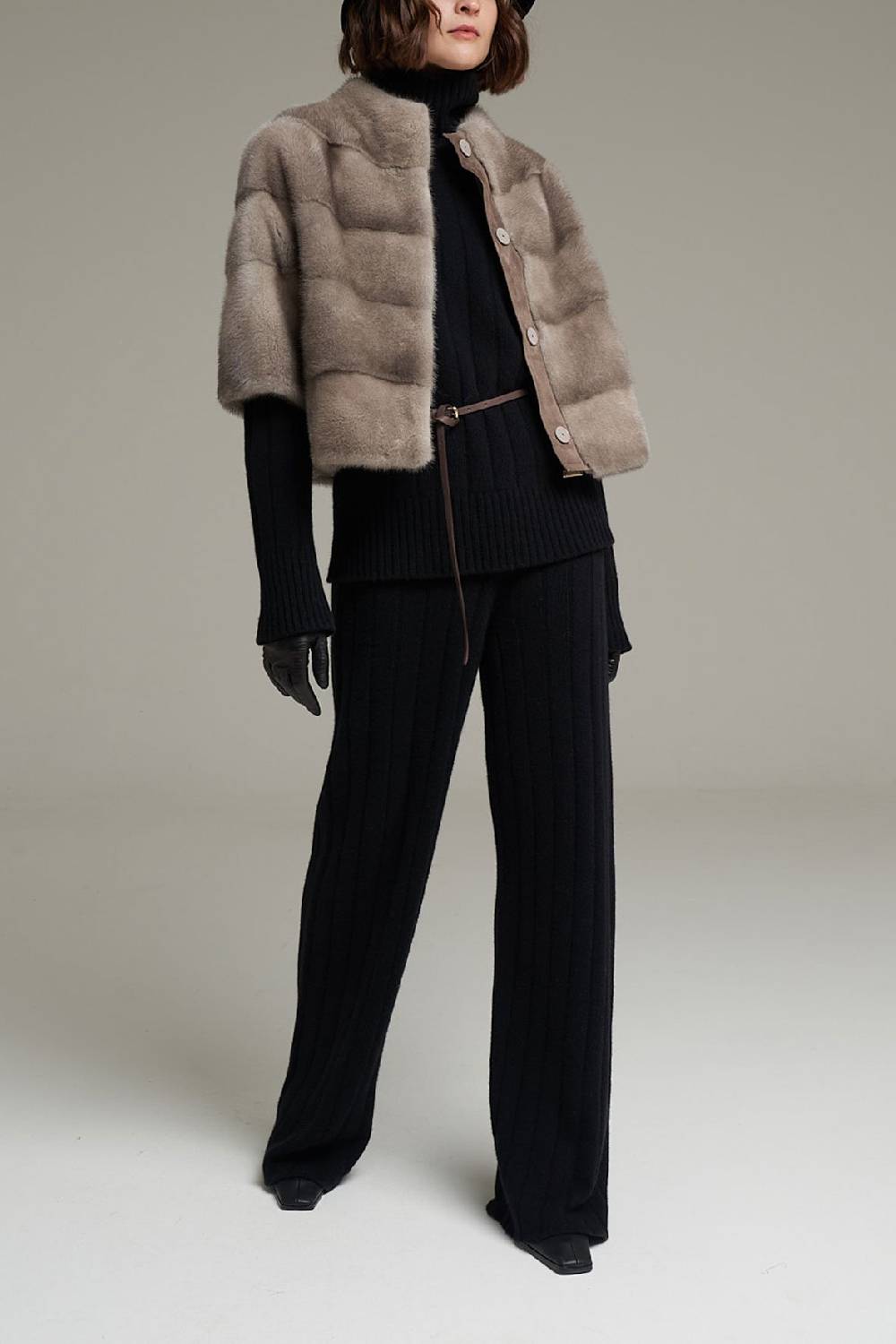 Manzoni 24 Giacca visone foderato seta