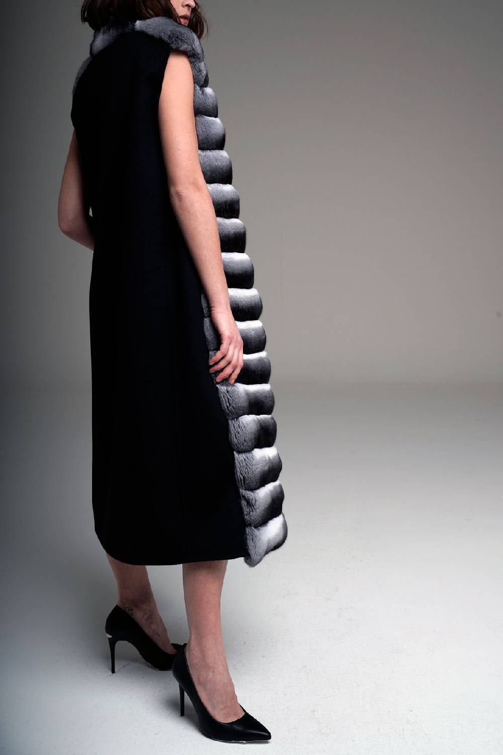 Manzoni 24 Gilet Chinchilla Con Cashmere