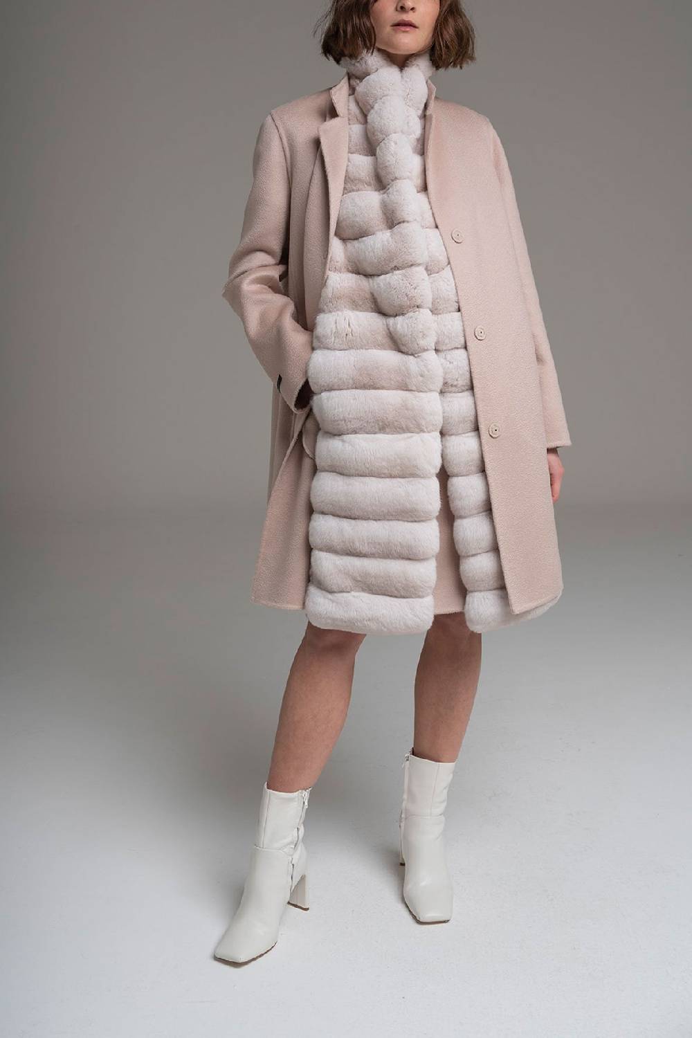 Manzoni 24 Gilet Chinchilla Con Cashmere