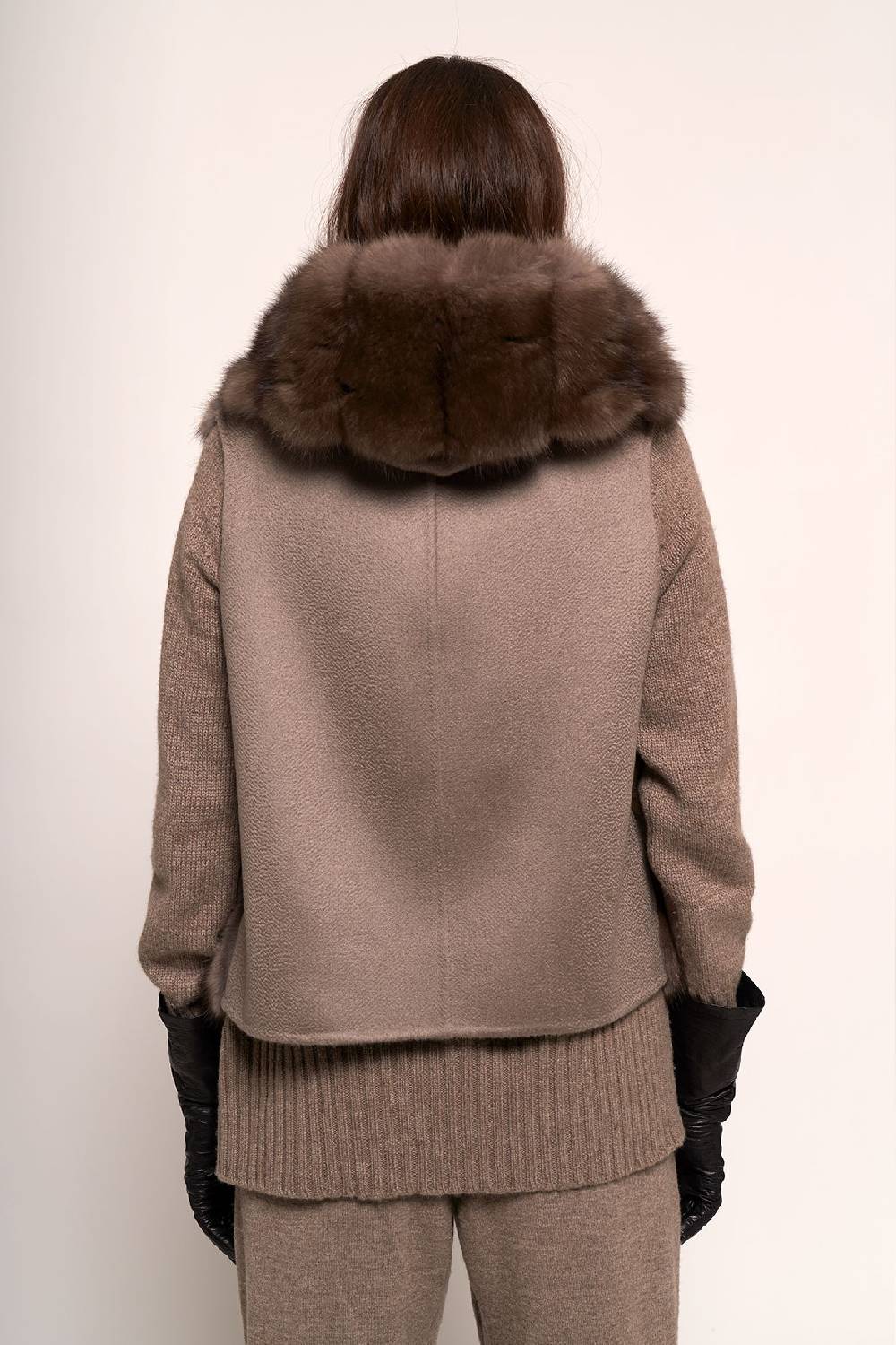 Manzoni 24 Gilet Zibellino Con Cashmere