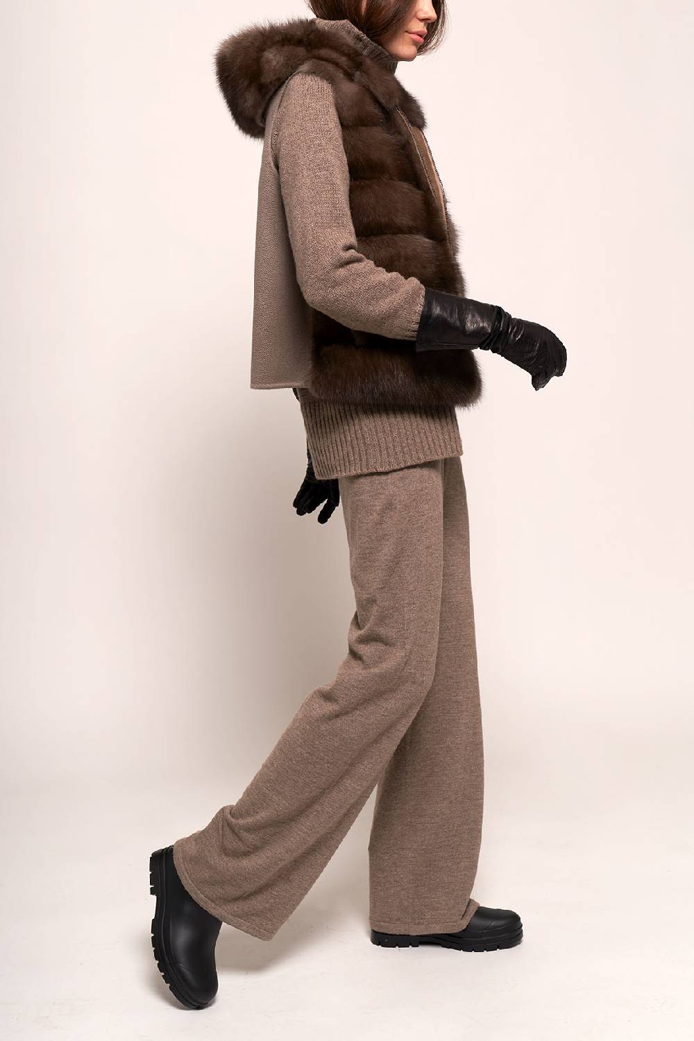 Manzoni 24 Gilet Zibellino Con Cashmere