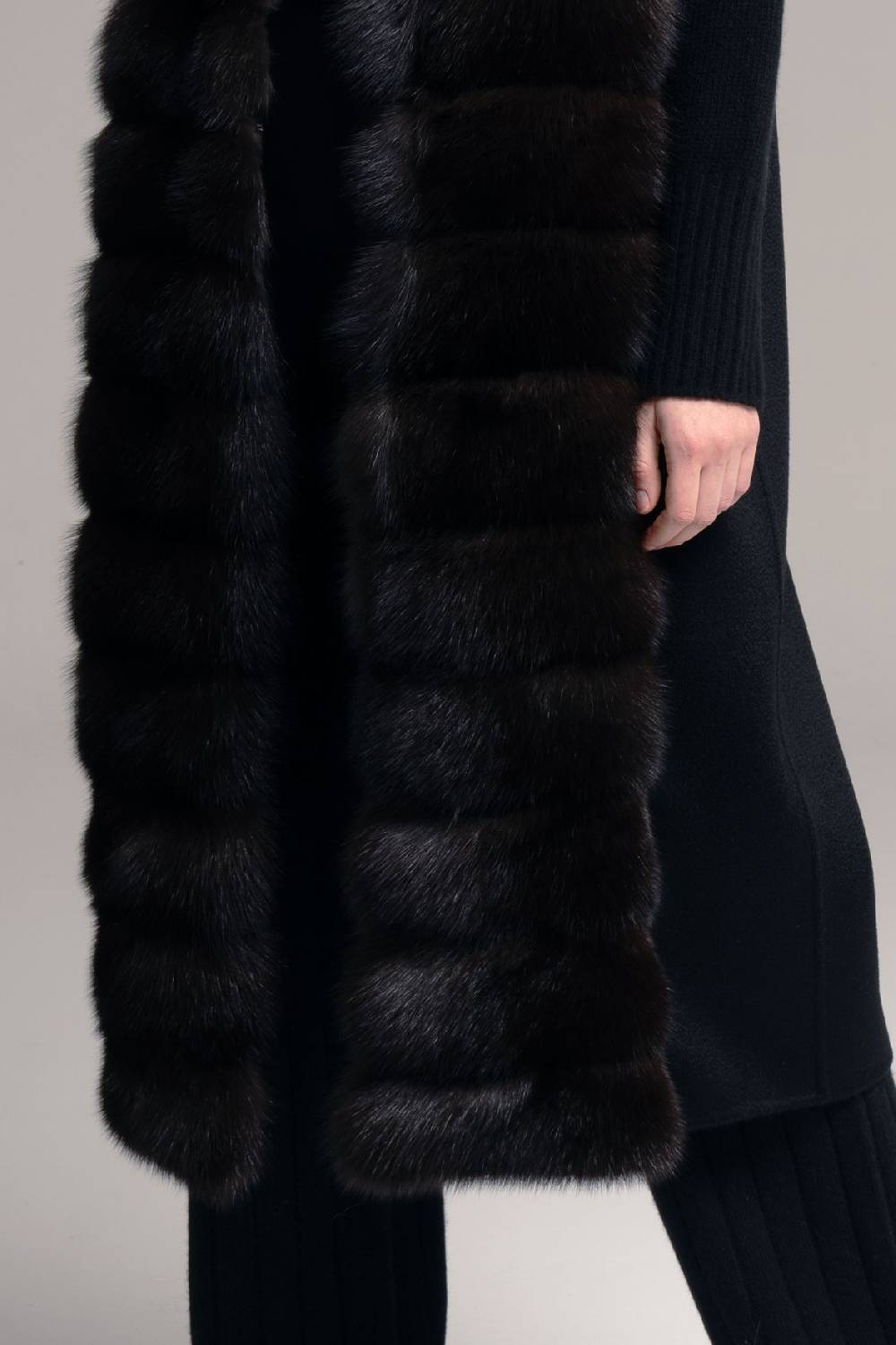 Manzoni 24 Gilet Zibellino Con Cashmere