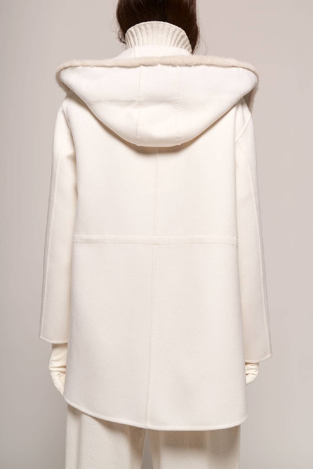 Manzoni 24 Parka In Lana Con Bordo Visone