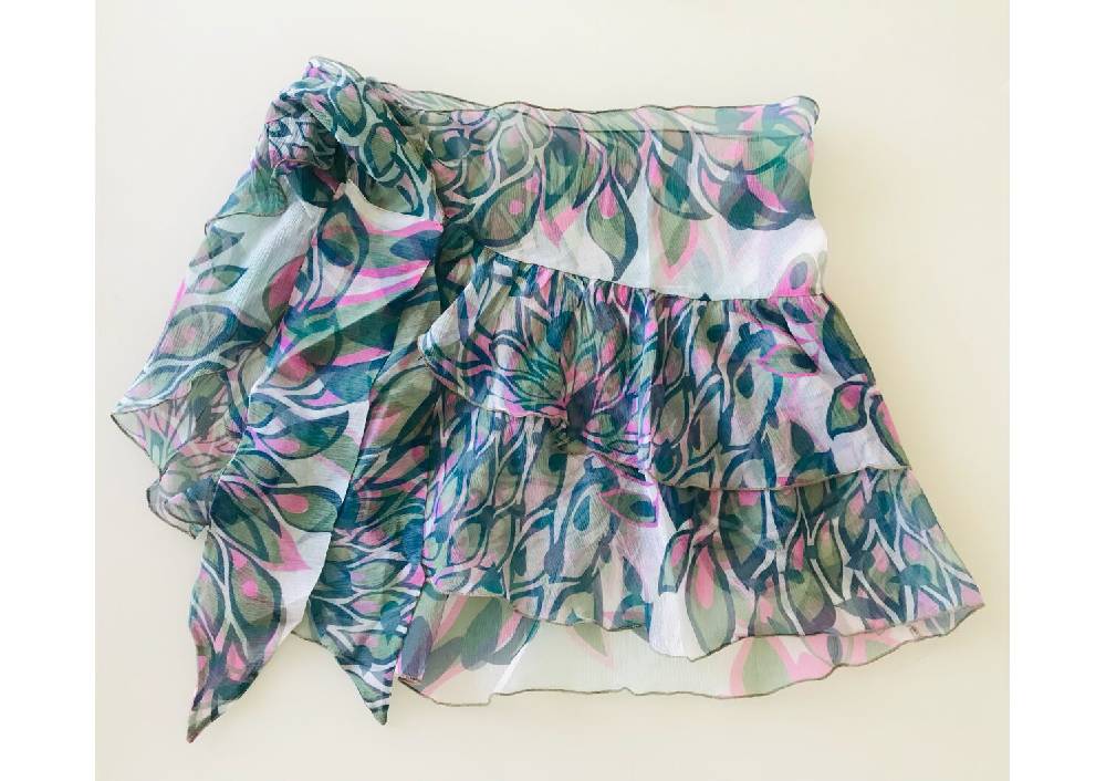 Nadia Guidi 98.d TWILLY Pareo Corto Stampa Butterfly