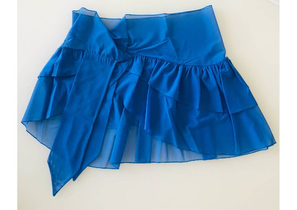 Nadia Guidi 98.e TWILLY Pareo Corto Azzurro Tulle Elasticizzato