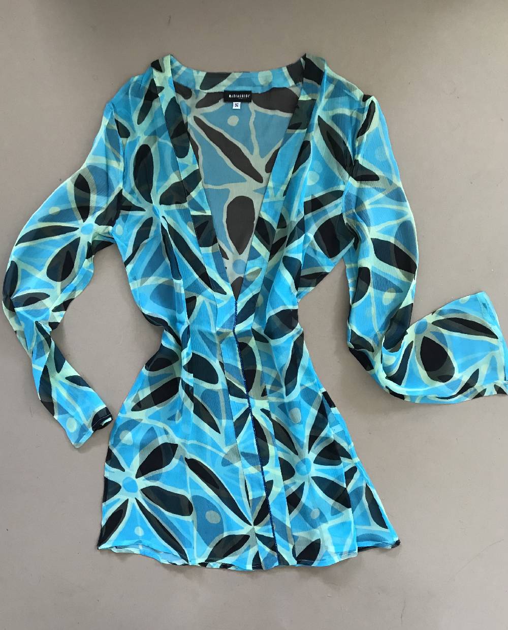 Nadia Guidi 99.e BIARRITZ Fiore Stilizzato Turchese