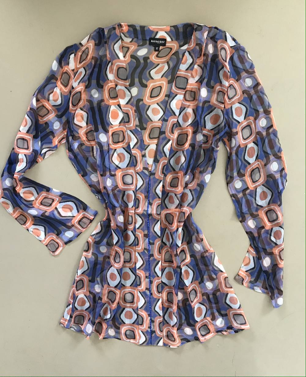 Nadia Guidi 99.i BIARRITZ Geometrico Bluette/Arancio