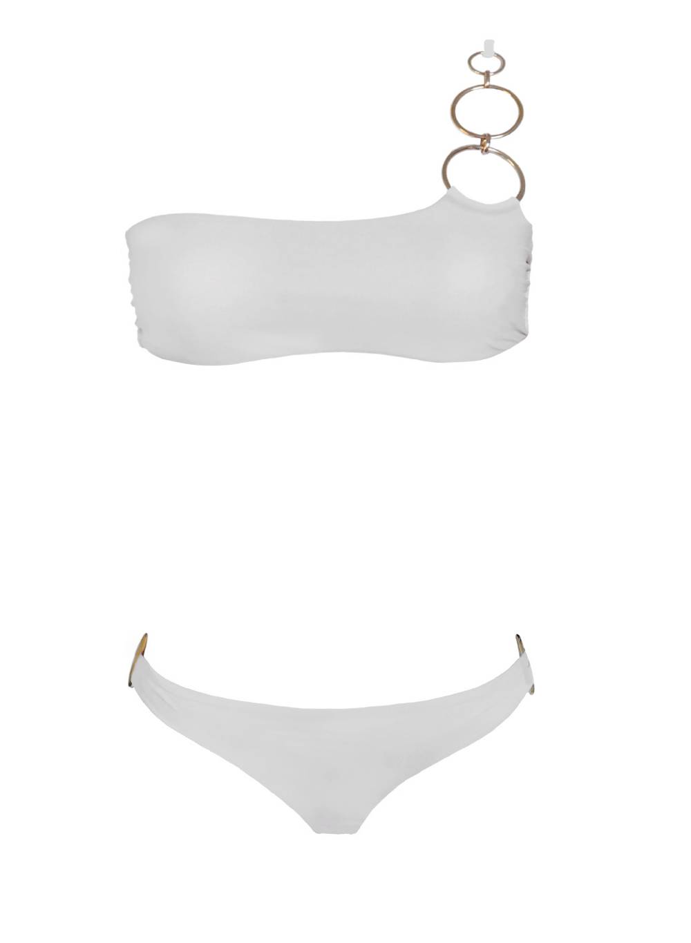 Nadia Guidi 02.m SOUND Bikini Monospalla Bianco