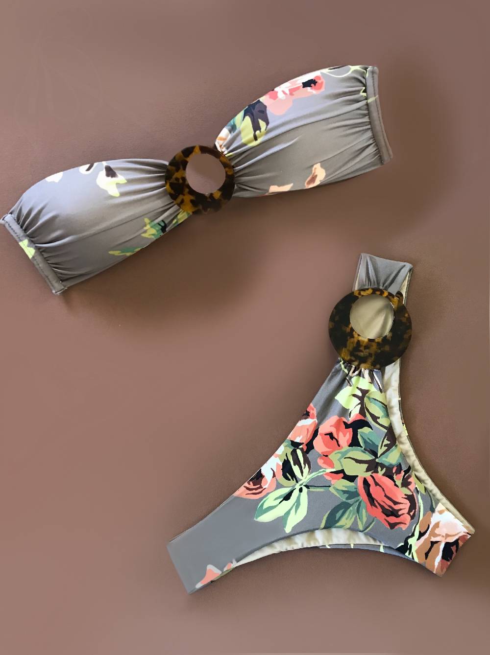 Nadia Guidi 09.b ROSA INGLESE Bikini a Fascia