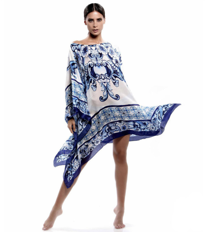 Nadia Guidi 18.c CAPRI Poncho Grande Seta