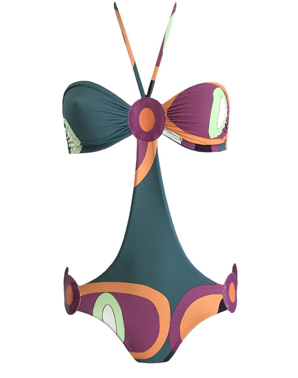 Nadia Guidi 40.b VIVARA Intero Verde/Fucsia