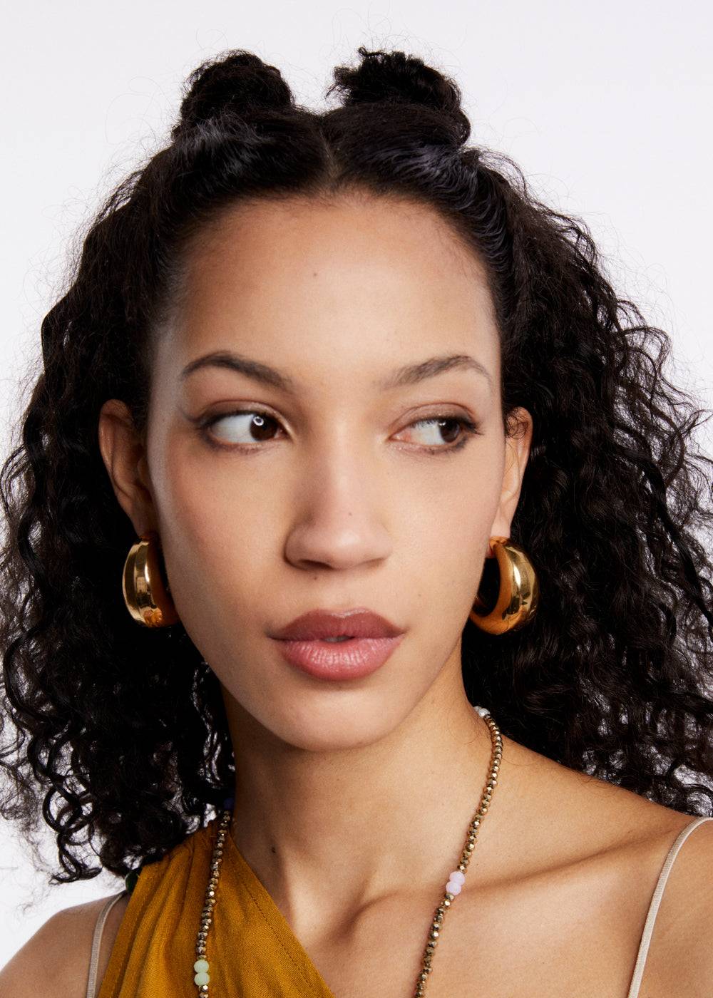 Nalí BIBI CHUNKY EARRINGS S.STEEL 14K G. PLAT. + COLORS