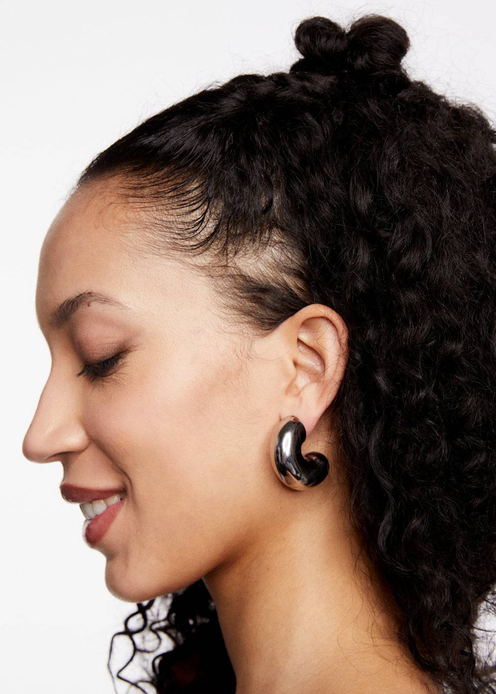 Nalí BIBI CHUNKY EARRINGS S.STEEL 14K G. PLAT. + COLORS