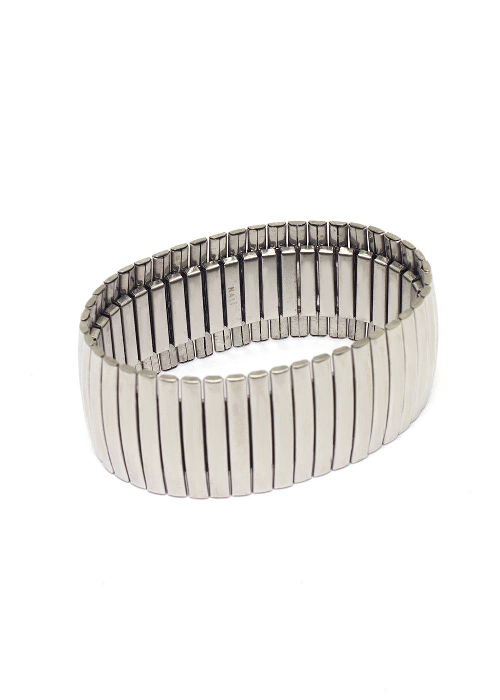 Nalí JARA ELASTIC BRACELET IN SILVER STAINLESS STEEL