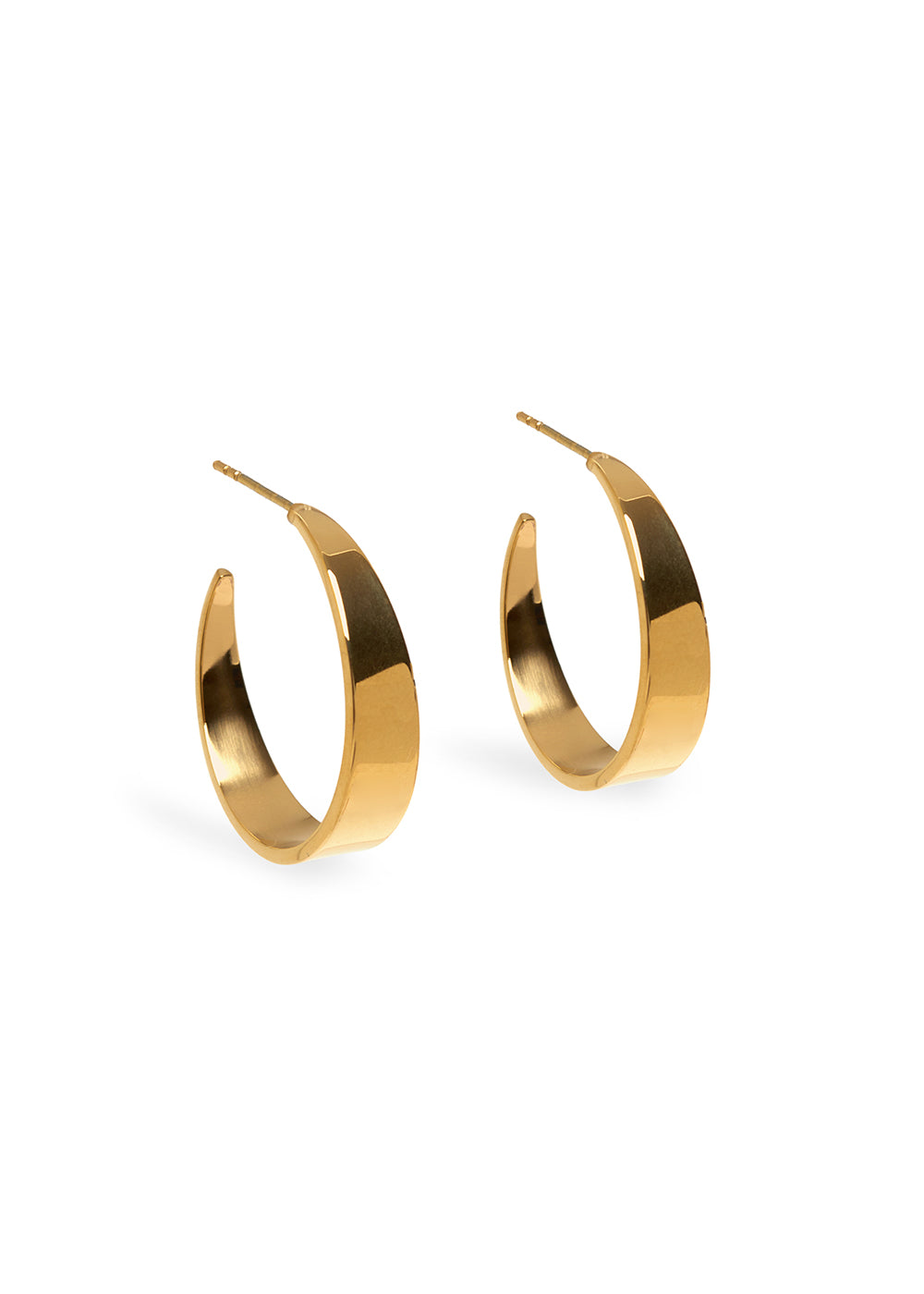 Nalí JEM OPEN HOOP EARRINGS IN GOLD STAINLESS STEEL