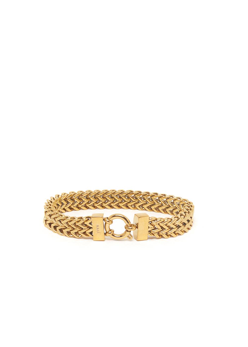 Nalí JULIETTE BRAIDED BRACELET IN GOLD STAINLESS STEEL