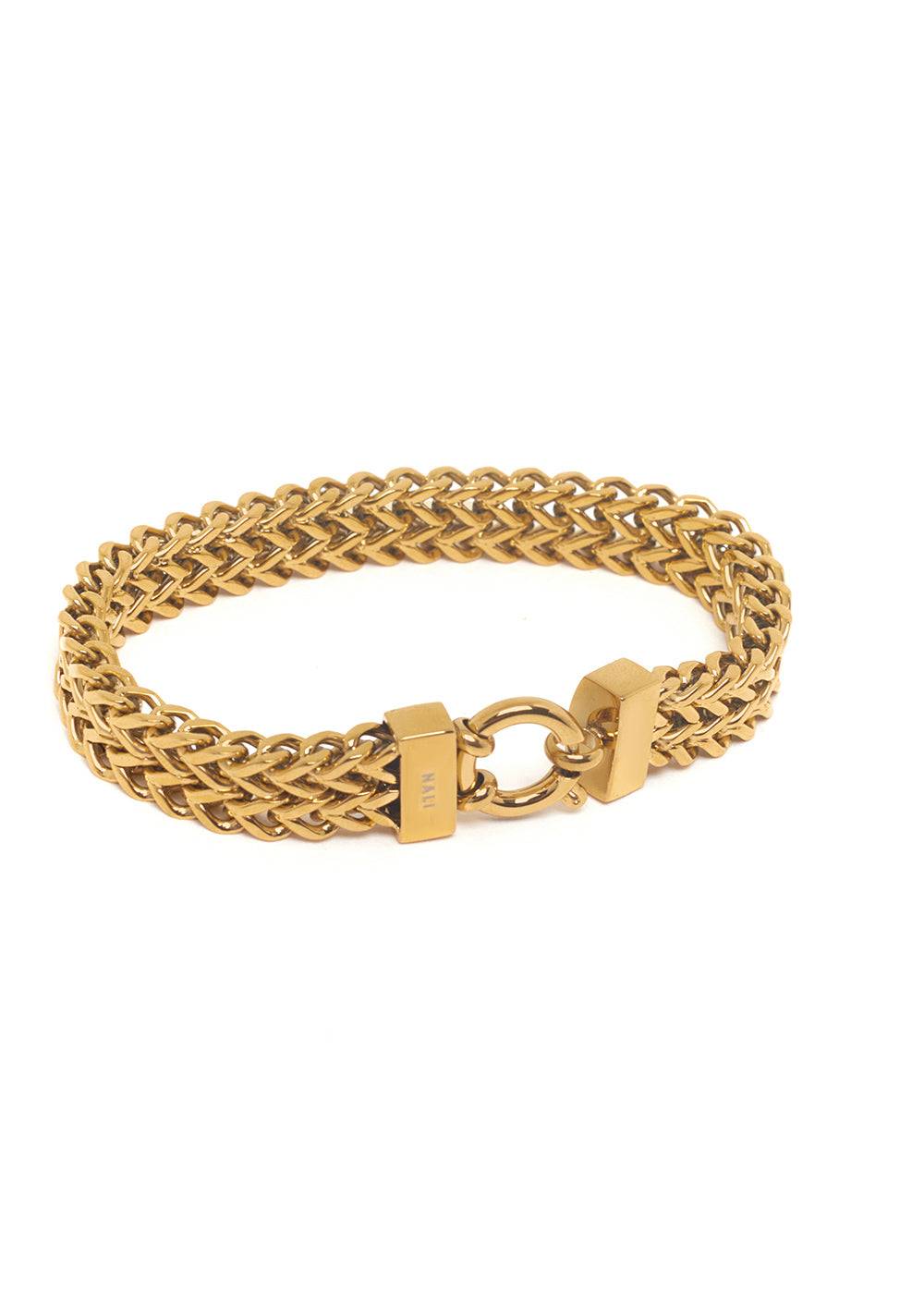 Nalí JULIETTE BRAIDED BRACELET IN GOLD STAINLESS STEEL