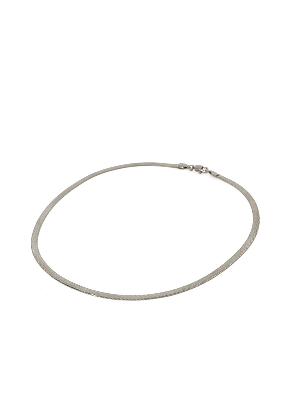 Nalí LINA LONG FLAT NECKLACE IN SILVER STAINLESS STEEL