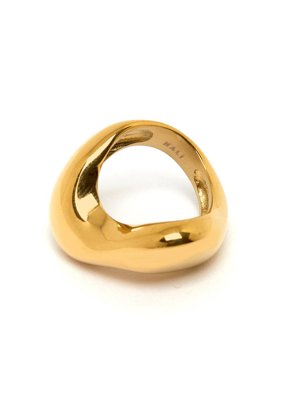 Nalí LORIS RING IRREGULAR-SHAPED IN GOLD STAINLESS STEEL