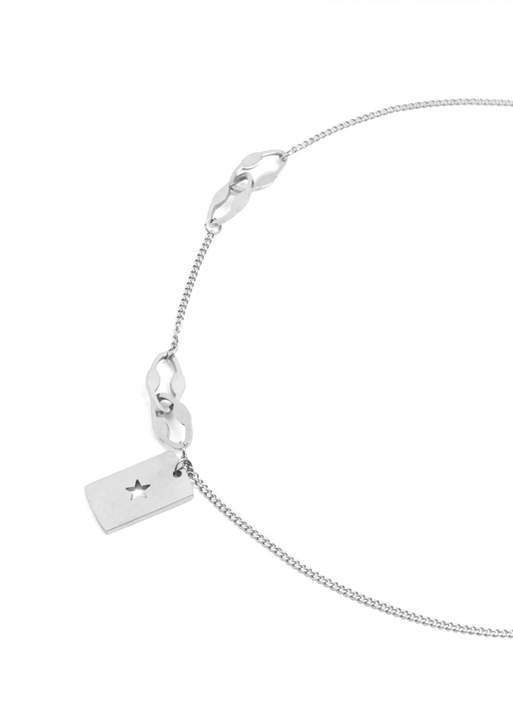 Nalí MEDAL STAINLESS STEEL NECKLACE WITH SILVER STAR