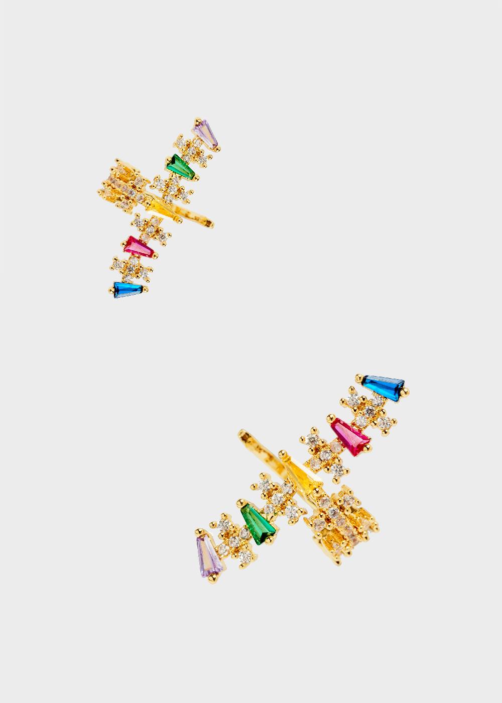 Nalí 14K GOLD PLATED EARCUFF SET WITH ZIRCONS