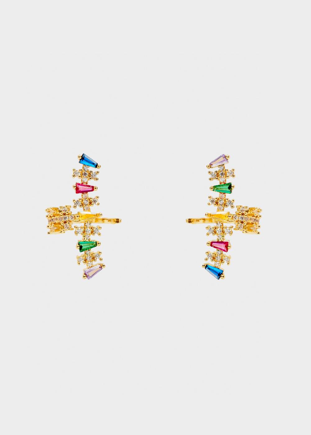 Nalí 14K GOLD PLATED EARCUFF SET WITH ZIRCONS