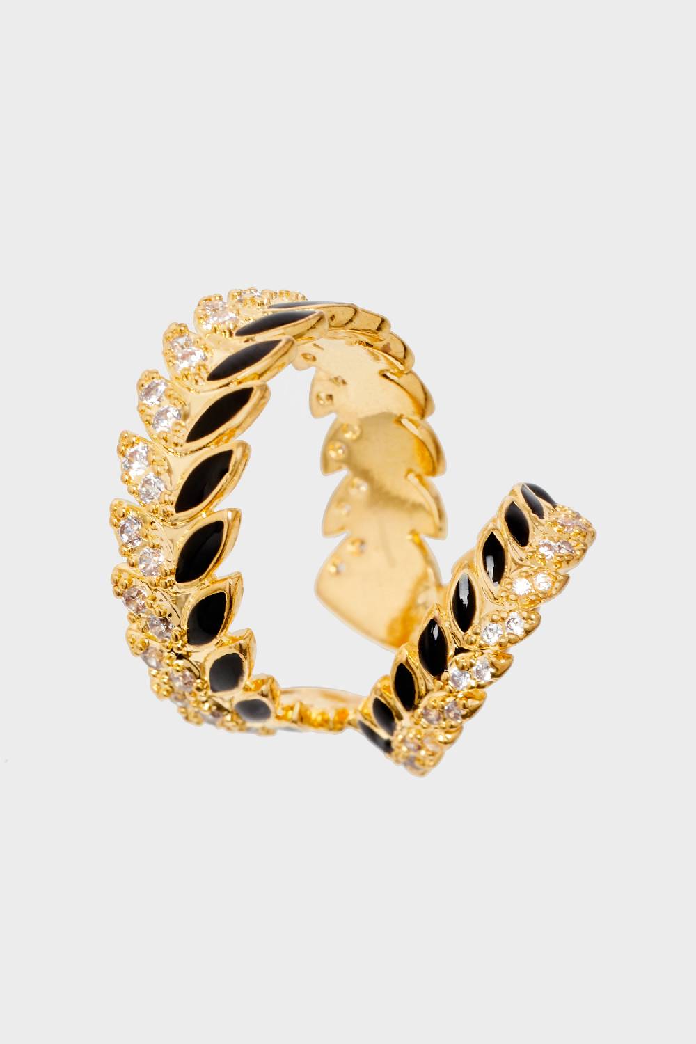 Nalí 14K GOLD PLATED ENAMEL EARCUFF