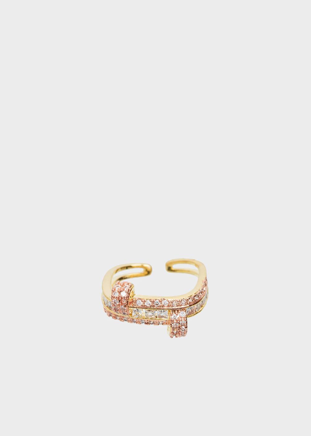 Nalí 14K GOLD PLATED RING WITH ZIRCONS