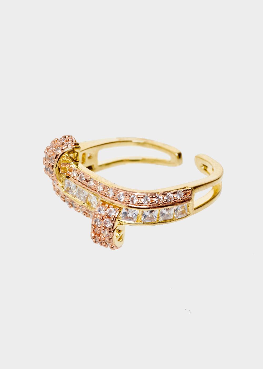 Nalí 14K GOLD PLATED RING WITH ZIRCONS