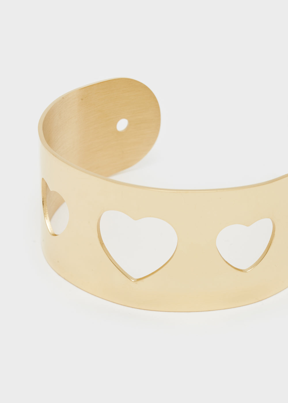 Nalí 14KT GOLD PLA. S. STEEL HEART BRACELET
