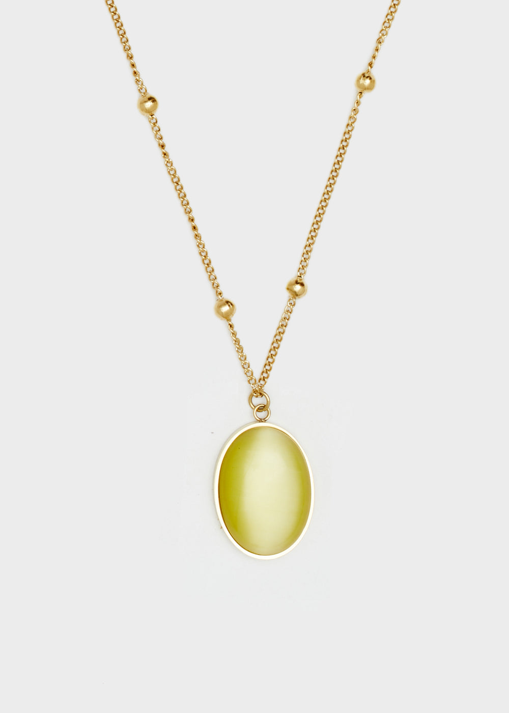 Nalí 14KT GOLD PLA. S. STEEL OPAL NECKLACE + COLORS