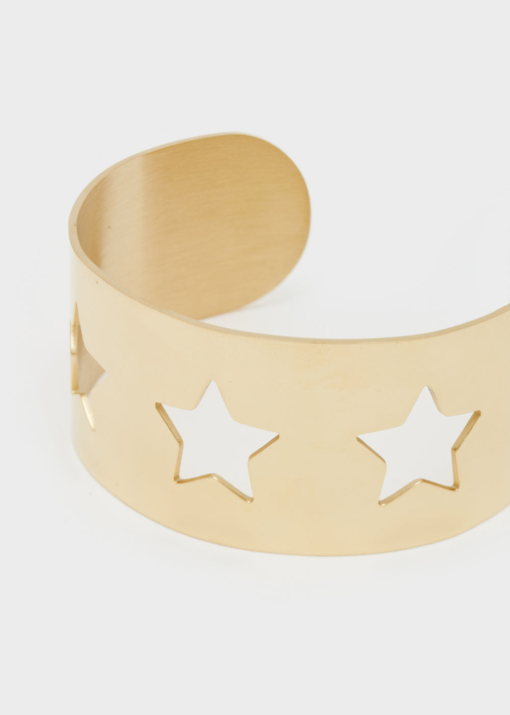 Nalí 14KT GOLD PLA. S. STEEL STAR BRACELET