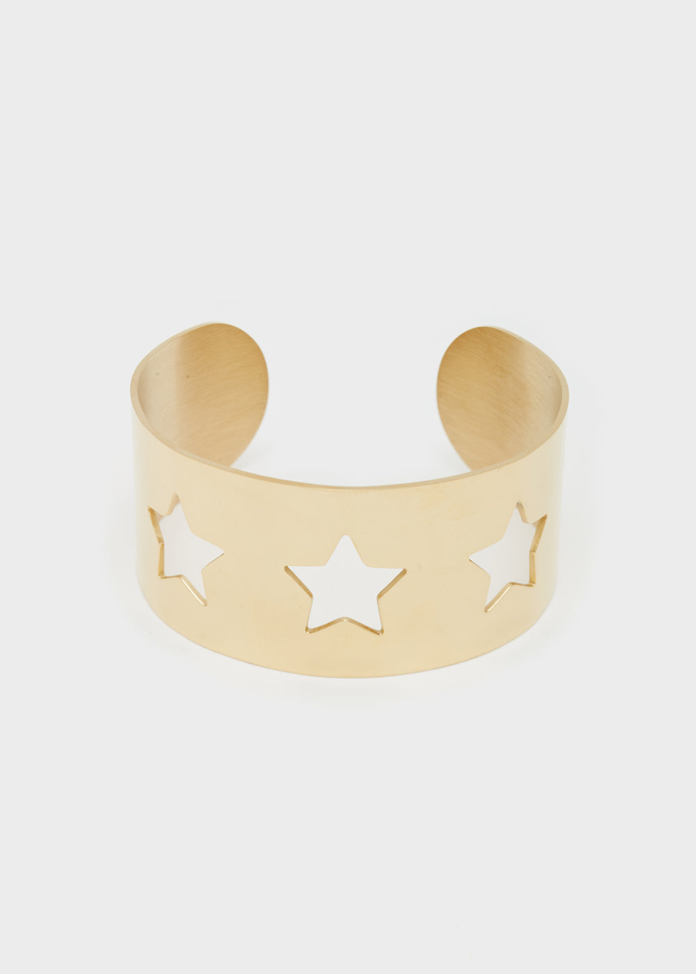 Nalí 14KT GOLD PLA. S. STEEL STAR BRACELET