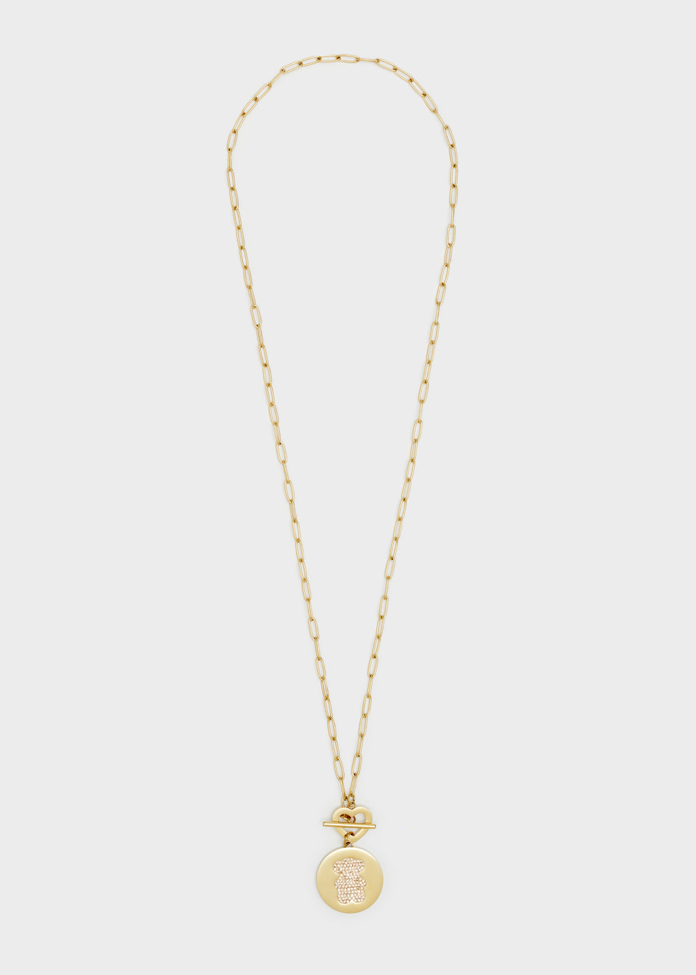 Nalí 14KT GOLD PLA. S. STEEL TEDDY NECKLACE