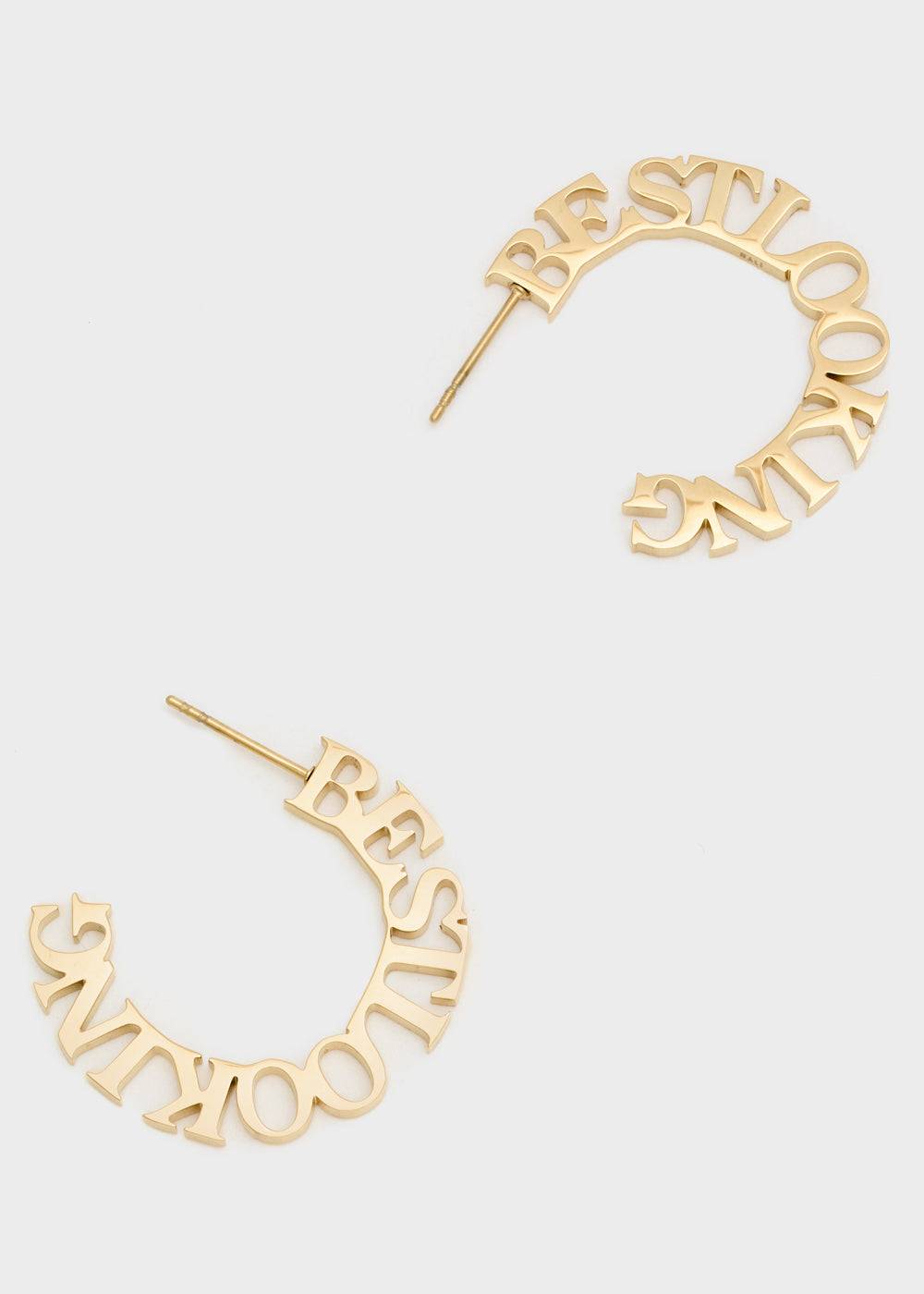 Nalí 14KT GOLD PLA. S.STEEL THIN HOOP EARRINGS