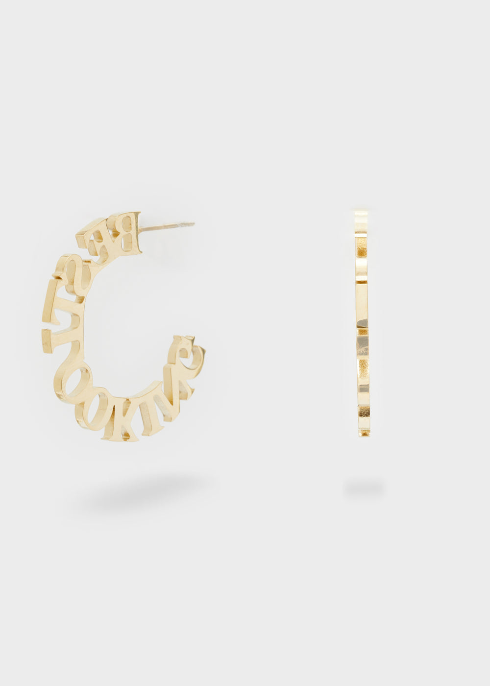 Nalí 14KT GOLD PLA. S.STEEL THIN HOOP EARRINGS