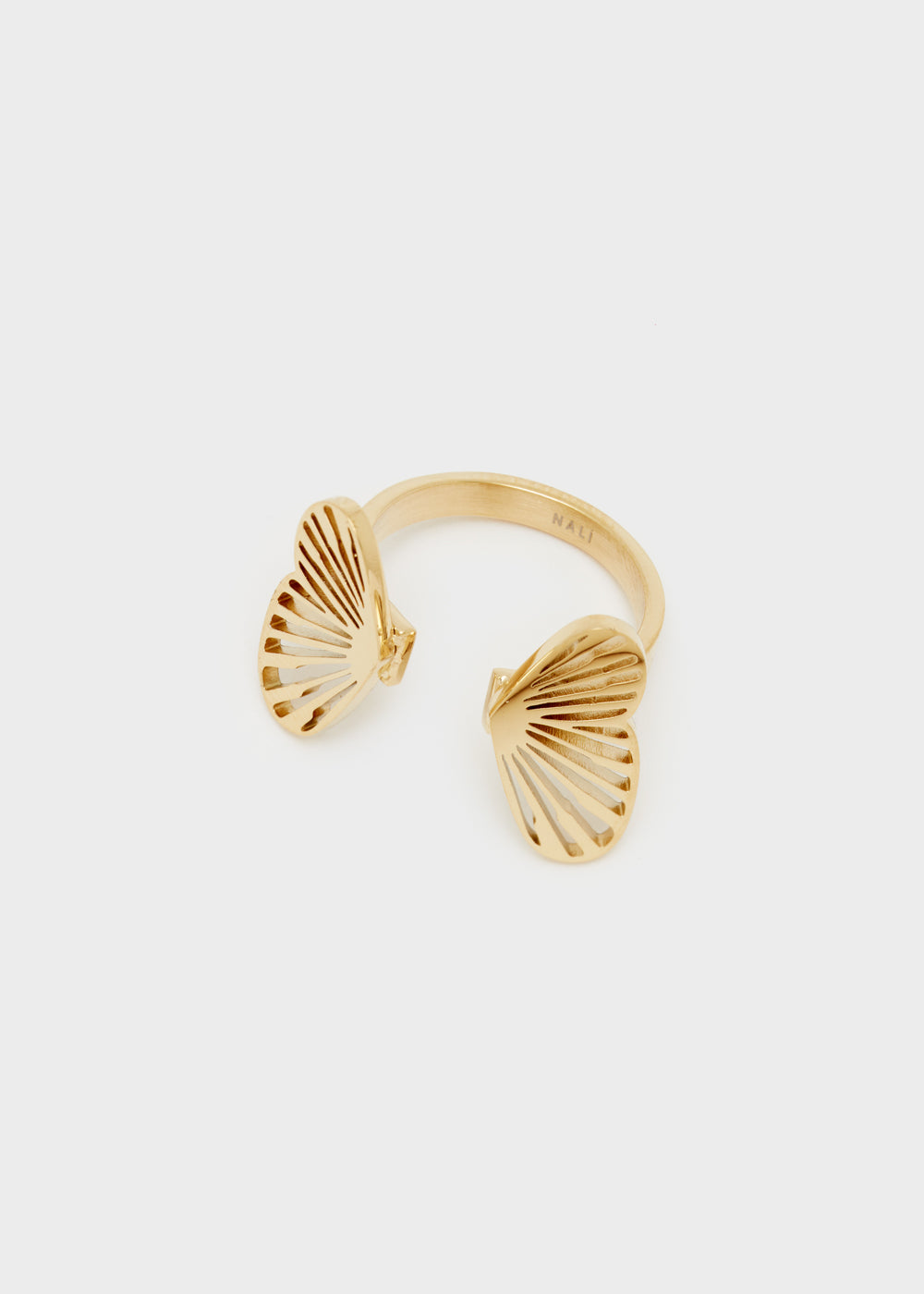 Nalí 14KT GOLD PLAT. S.STEEL BUTTERLY RING