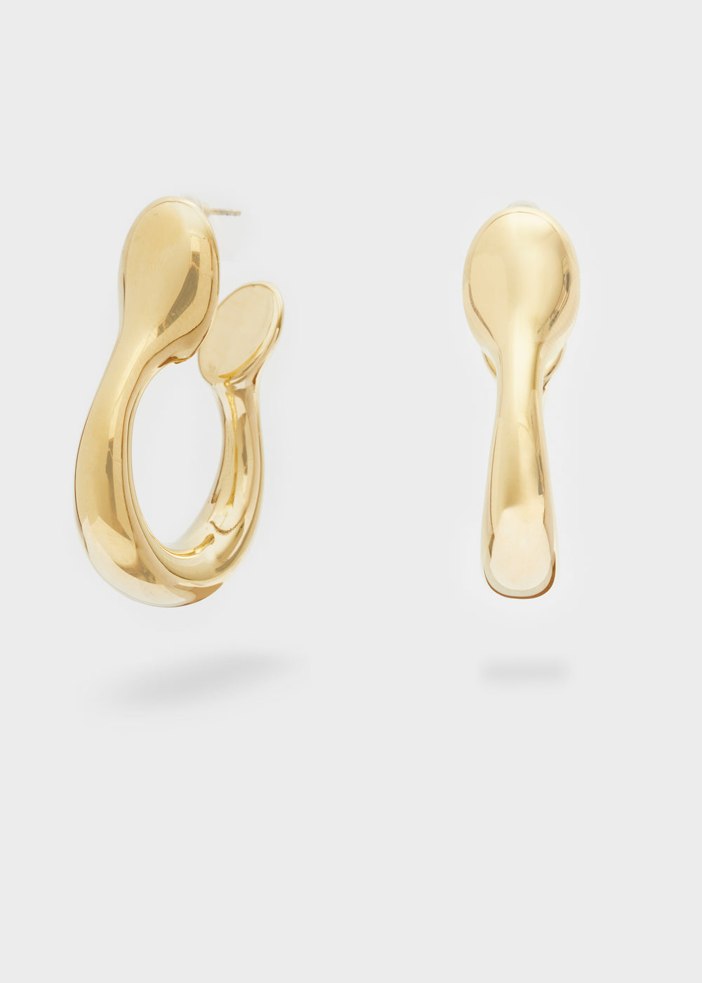 Nalí 14KT GOLD PLAT. S.STEEL HOOP EARRINGS