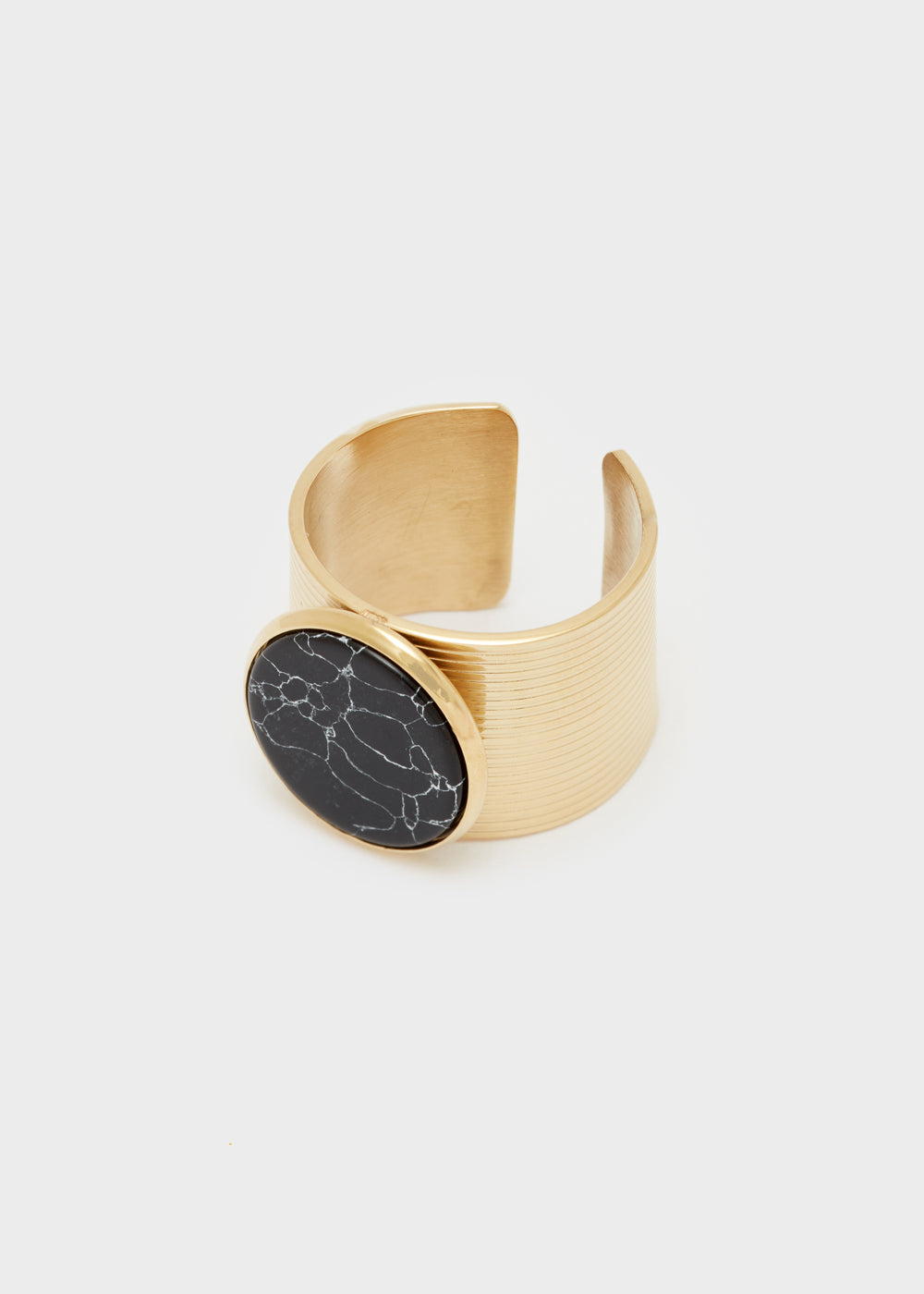 Nalí 14KT GOLD PLAT. S.STEEL MARBLE RING + COLORS