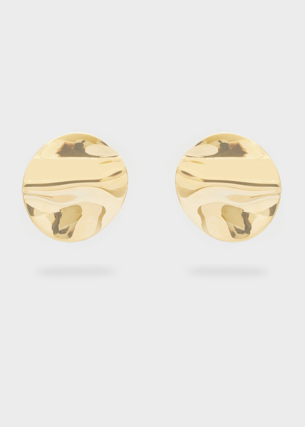 Nalí 14KT GOLD PLAT. S.STEEL ROUND EARRINGS